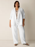 Heavy Organic Linen Straight Full Length Trouser