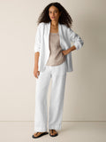 Heavy Organic Linen Straight Full Length Trouser