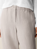 Heavy Organic Linen Straight Full Length Trouser