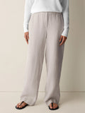 Heavy Organic Linen Straight Full Length Trouser