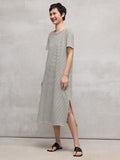 Striped Organic Cotton Slub Tee Dress