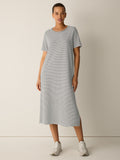 Striped Organic Cotton Slub Tee Dress