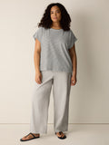 Striped Organic Cotton Slub Crew Neck Tee