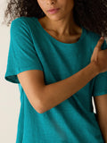 Organic Linen Jersey Crew Neck Short Sleeve Tee