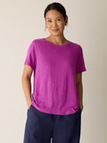 Organic Linen Jersey Crew Neck Short Sleeve Tee