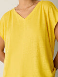 Organic Linen Jersey V-Neck Tee