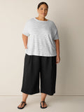 Organic Linen Jersey Stripe Crew Tee