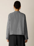 Organic Cotton Pucker Check Jacket