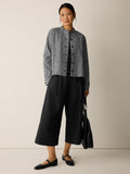 Organic Cotton Pucker Check Jacket