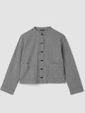 Organic Cotton Pucker Check Jacket