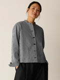 Organic Cotton Pucker Check Jacket