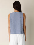 Organic Cotton Pucker Check Vest