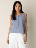 Organic Cotton Pucker Check Vest