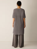 Organic Linen Délavé V-Neck Long Cardigan