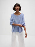 Organic Linen Cotton Slub V-Neck Sweater