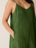 Washed Organic Linen Délavé Lantern Cami Dress