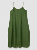 Washed Organic Linen Délavé Lantern Cami Dress