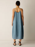 Washed Organic Linen Délavé Lantern Cami Dress