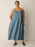 Washed Organic Linen Délavé Lantern Cami Dress