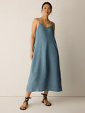 Washed Organic Linen Délavé Lantern Cami Dress