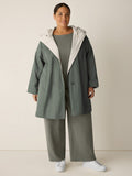 Cotton Nylon Reversible Hooded Coat