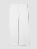 Cotton Blend Ponte High Waisted Wide Ankle Trouser