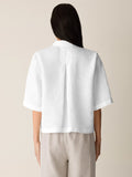 Organic Handkerchief Linen Elbow Sleeve Shirt