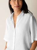 Organic Handkerchief Linen Elbow Sleeve Shirt