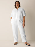 Organic Handkerchief Linen Elbow Sleeve Shirt