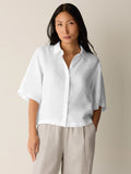 Organic Handkerchief Linen Elbow Sleeve Shirt