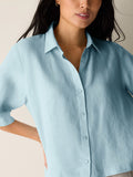 Organic Handkerchief Linen Elbow Sleeve Shirt