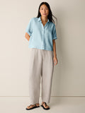 Organic Handkerchief Linen Elbow Sleeve Shirt
