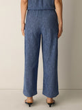 Woven Plissé Wide Leg Pant