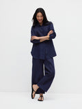 Organic Linen Ankle Wide Pant