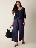 Organic Linen Ankle Wide Pant