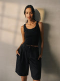 Organic Linen High Waisted Walking Short
