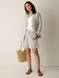 Organic Linen High Waisted Walking Short