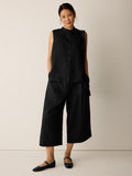 Organic Linen Pleated Culotte