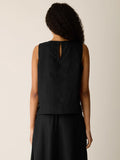 Organic Linen Round Neck Shell
