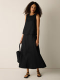 Organic Linen Round Neck Shell