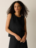Organic Linen Round Neck Shell