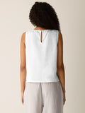 Organic Linen Round Neck Shell