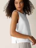 Organic Linen Round Neck Shell