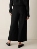 Washable Stretch Crepe Wide Ankle Pant