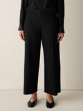 Washable Stretch Crepe Wide Ankle Pant