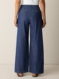Lightweight Organic Cotton High-Waisted F/L Wide Trouser
