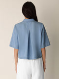 Classic Collar Elbow Sleeve Shirt
