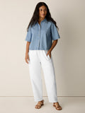 Classic Collar Elbow Sleeve Shirt