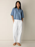 Classic Collar Elbow Sleeve Shirt