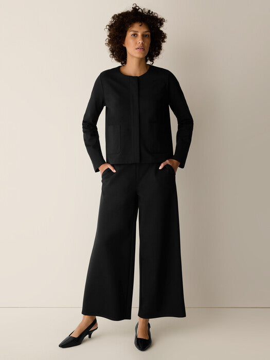 Lightweight Ponte Wide Ankle Pant